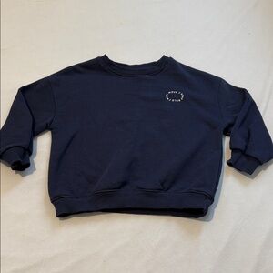 Zara Kids Dark Blue Kids Sweatshirt ‘Next Move Stay Bold’ Sweatshirt Size 3Y